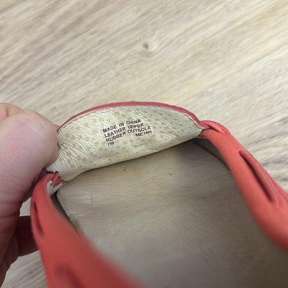 Michael Kors Sutton Moccasin Leather Loafers Size 7 Persimmon - Picture 5 of 6